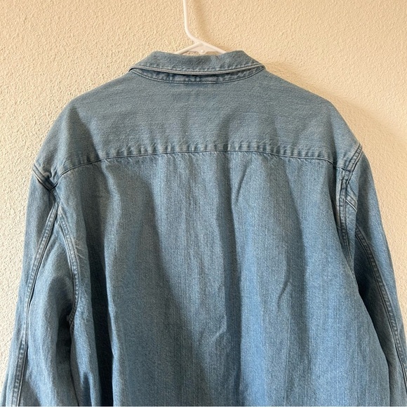 Urban Outfitters Men’s Jean Jacket Shacket XL Blue Casual Western Cowboy Work - Picture 8 of 11